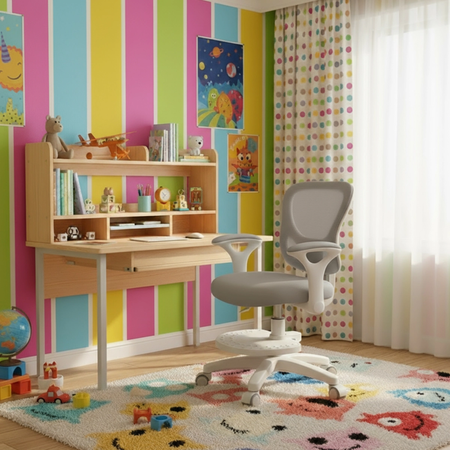 Zestaw biurko elektryczne z krzesłem dla dziecka Spacetronik SPE-X116W