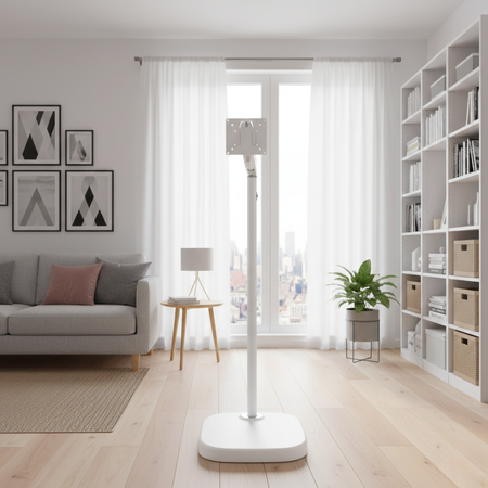 Mobilny Stojak Podłogowy TV SPET03W na Sprężynie Gazowej