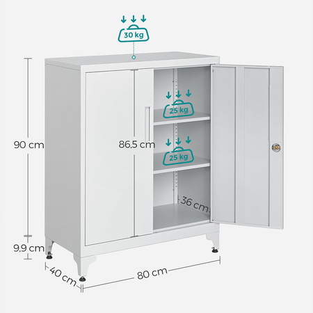 Szafka metalowa z zamkiem Spacetronik SPC-160G