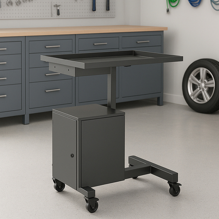 Wózek warsztatowy z szafką zamykaną kluczem SPC141