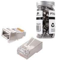 RJ45 cat5e durchgehender Stecker FTP PT-RJ455FT-0 100St