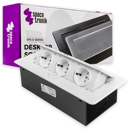 Spacetronik SPS-D33W V2 Arbeitsplattensteckdose Öffnung