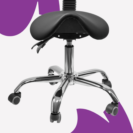 Ergonomiczny hoker regulowany SELLA czarny