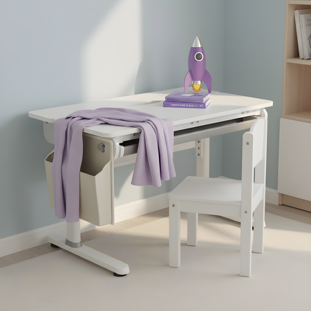 Zestaw: biurko regulowane SPEX108WG + ergonomiczne krzesło dla dziecka