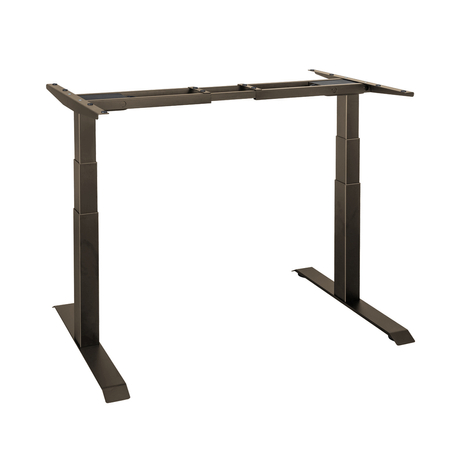 Biurko regulowane Vegard elektryczne dwusilnikowe MDF beżowo-zielone