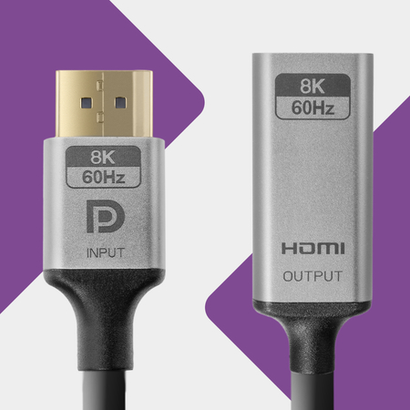 Adapter DP HDMI 8K 60Hz Spacetronik KDH-SPA002 0.2