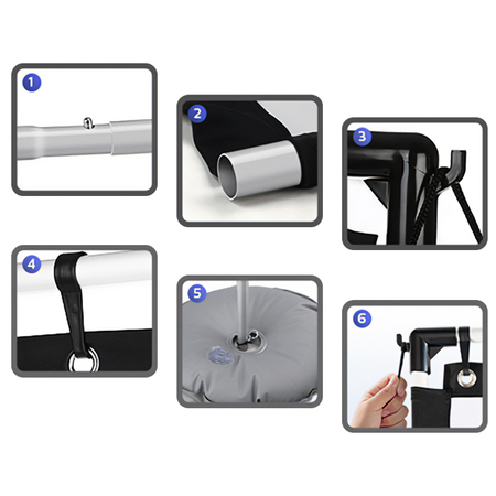 Spacetronik tragbare 100'' 4K Projektionswand