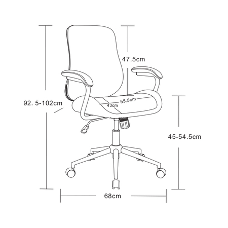 Spacetronik MIA Büro-Drehstuhl (grau)