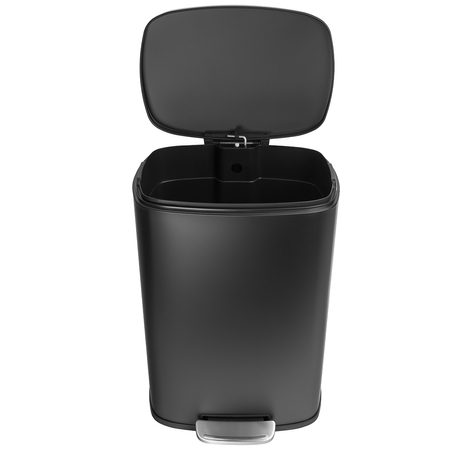 Kosz na śmieci metalowy pojedyncza komora czarny