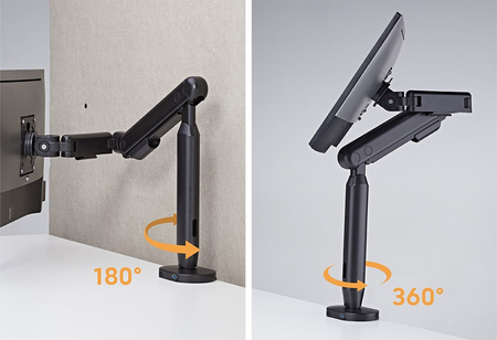 Elastyczny uchwyt 2 monitory Spacetronik SPAI120
