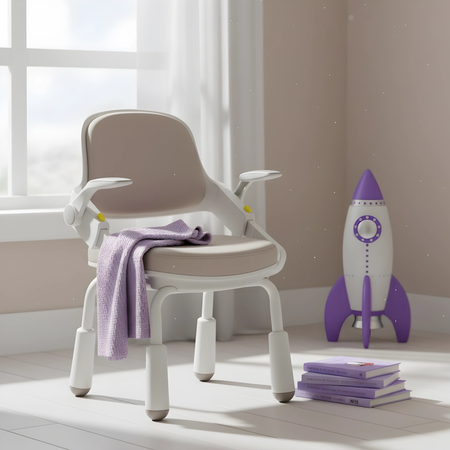 Zestaw dla dziecka regulowane biurko 112×60 z półką + ergonomiczne krzesło Spacetronik XD