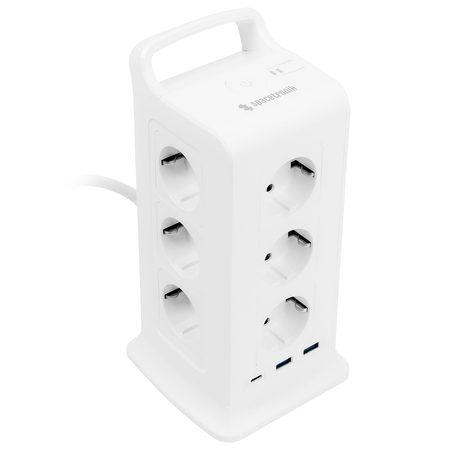 Listwa zasilająca tower 12xAC 2xUSB 1xUSB-C W