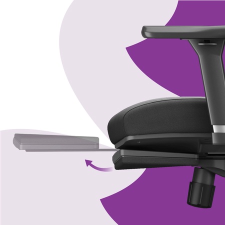 Zestaw ergonomiczny do biura krzesło LUMBO 22 + biurko manualne SPE-O113 100×60 czarne