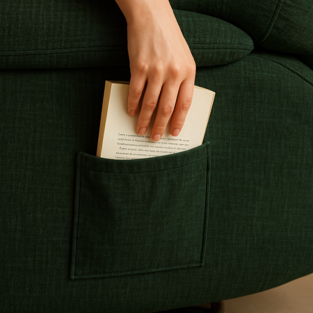 Rozkładany Fotel relaksacyjny obrotowy Spacetronik Flax 04M bujany zielony