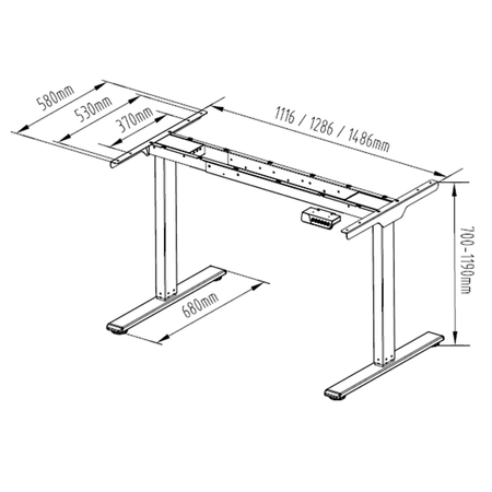 Elektryczny stelaż biurkowy Spacetronik SPE-214ED