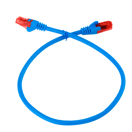 Kabel RJ45 CAT 6 U/UTP AWG24 niebieski 5m