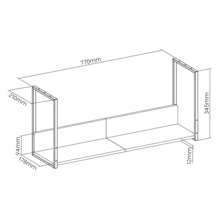 Półka podbiurkowa Spacetronik Hugel Czarna