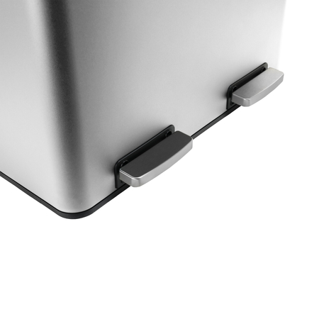 Funky Trash Can Silver Black Spacetronik Podwójny