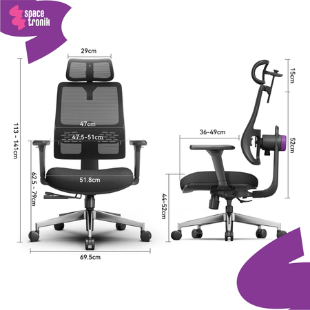 Zestaw Biurkowy Power User PRO: Stelaż 300kg, Blat 180cm, Fotel LUMBO