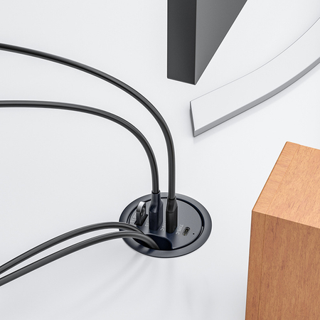 Spacetronik SPS-R1D3B V2 runde Tischsteckdose