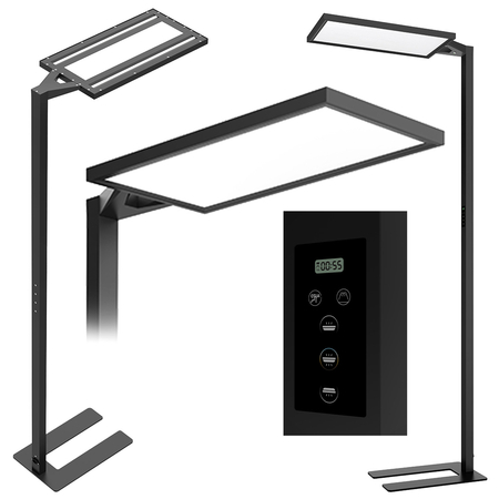 Lampa stojąca biurowa LED GLOW D24 13000 lm Czarna