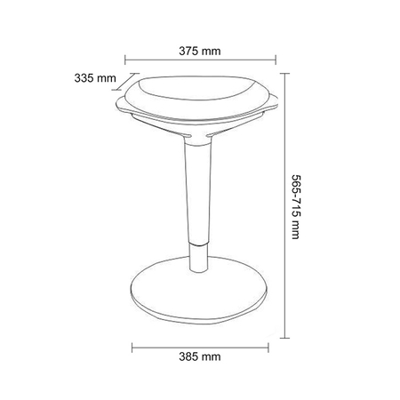 Aktiver ergonomischer Hocker mit Fußstütze Zippy 02