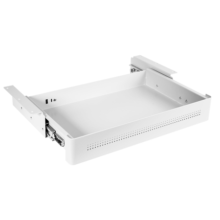 Szuflada podbiurkowa z portami USB Biała