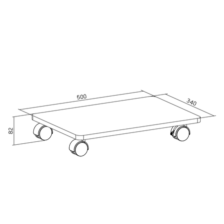 Mobiler Computerständer mit Rollen SPC110