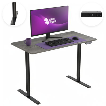 Spacetronik Moris 121BG 120x60 elektrischer Schreibtisch