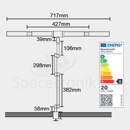 LED-Schattenlos-Zeichenpultlampe Glow D1
