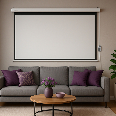 Zestaw elektryczny ekran projekcyjny 4K HD z uchwytem do projektora