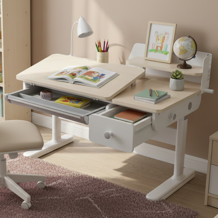 Biurko dziecięce SPEX110WL 100×65 cm regulowane 56–75 cm