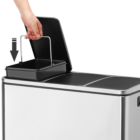 Funky Trash Can Silver Black Spacetronik Potrójny