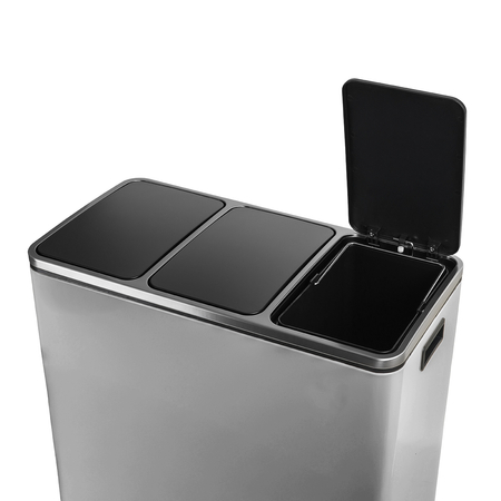 Funky Trash Can Silver Black Spacetronik Potrójny