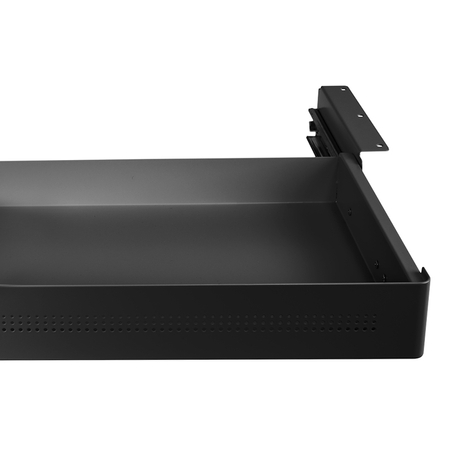 Under-Desk Storage Drawer USB Ports Large Black