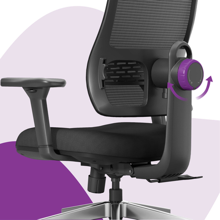 Fotel biurowy obrotowy Spacetronik LUMBO 11 Czarny