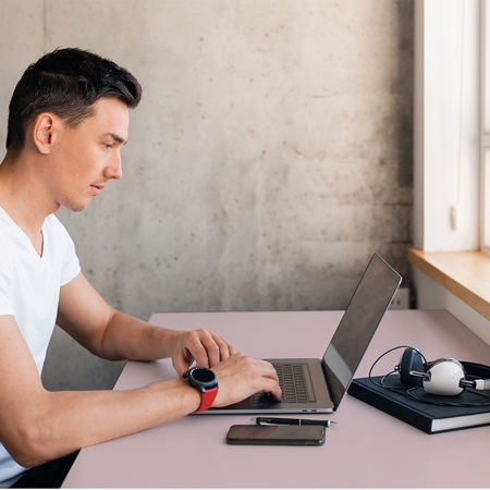 Blat biurka uniwersalny 158x70x1.8 cm Różowy