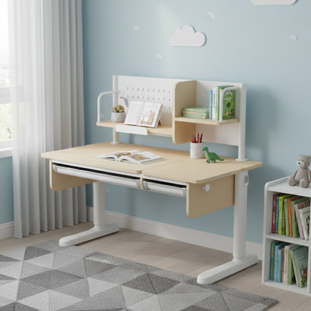 Zestaw dla dziecka: biurko regulowane Spacetronik SPEX106WL + nadstawka SPEX06WL 97 cm