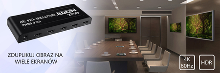 Rozgałęźnik HDMI 1x4 SPH-RS104_V20 60 Hz 4K HDR