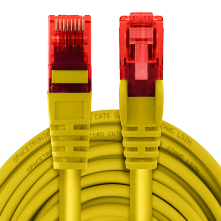 Kabel RJ45 CAT 6 U/UTP AWG24 żółty 7.5m