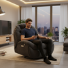 Fotel elektrycznie regulowany Spacetronik Flax 04 relaksacyjny bujany szary