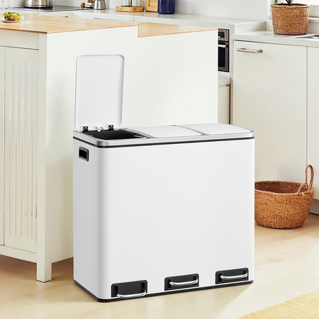 Funky Trash Can White Black Spacetronik Potrójny