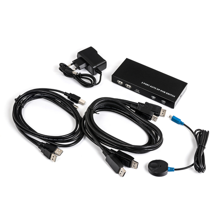 Switch KVM USB + DP 2/1 Spacetronik SPD-KVM02
