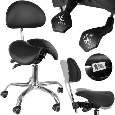 Ergonomiczny hoker regulowany SELLA 3 czarny