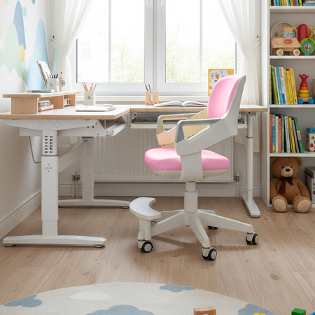 Fotel obrotowy dziecięcy Spacetronik XD SPC-XD09P Różowe