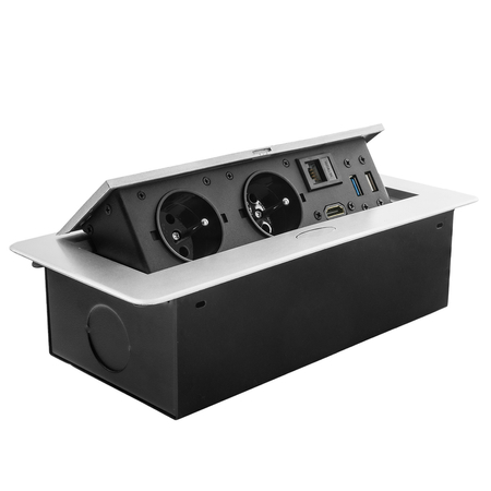 Spacetronik SPS-D26S Arbeitsplatten-Steckdosenöffnung