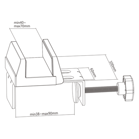 Spacetronik SPB010W Steckdosenleistenhalter