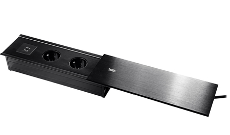 Spacetronik SPS-S24B Schiebetisch-Steckdose