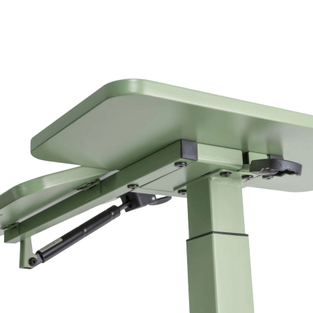 Zestaw wypoczynkowy fotel elektryczny Spacetronik Flax 04M zielony + stolik regulowany