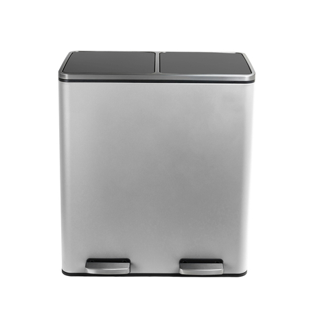 Funky Trash Can Silver Black Spacetronik Podwójny